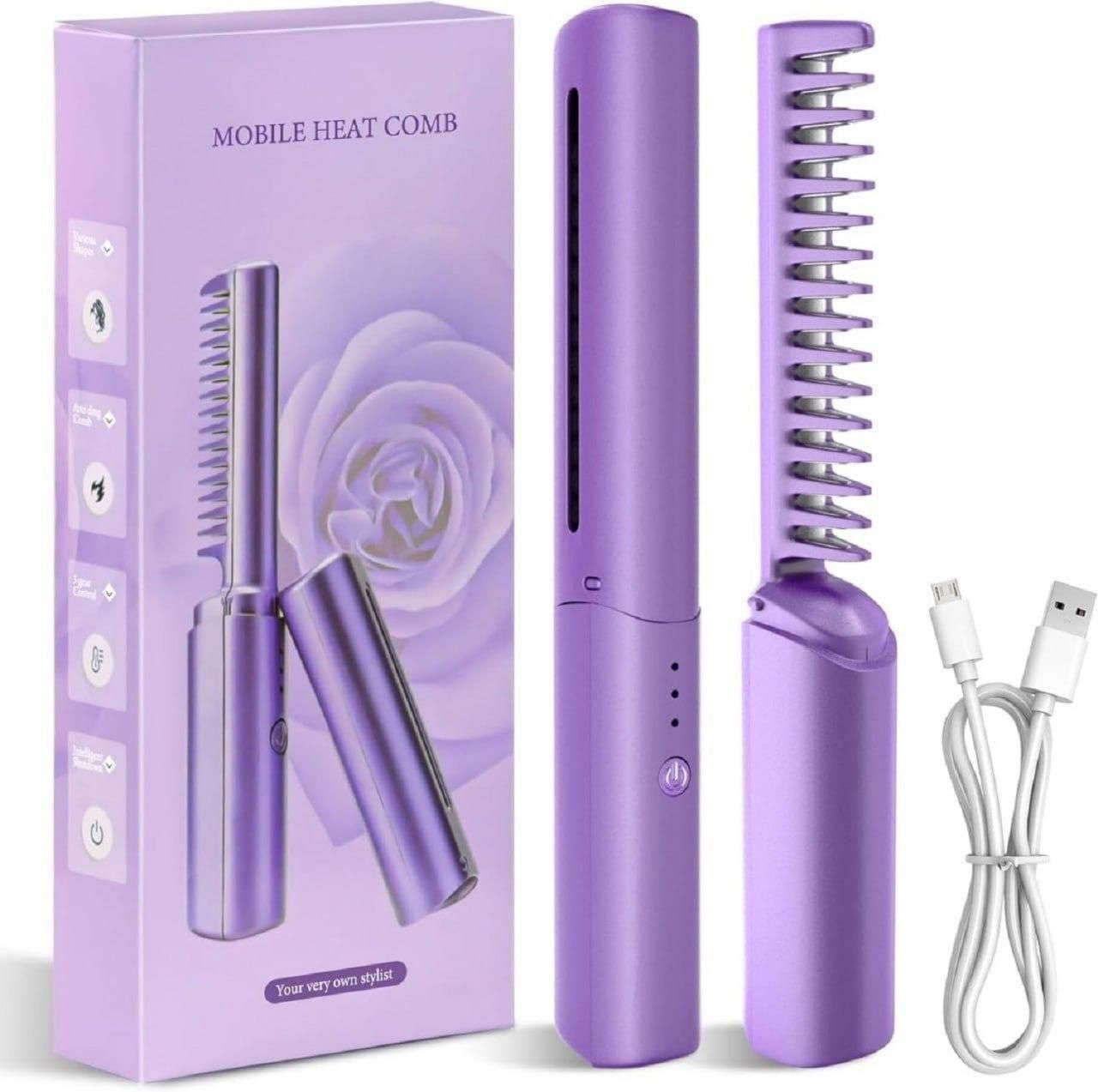 Portable Cordless Mini Hair Straightening Comb - IqraMart