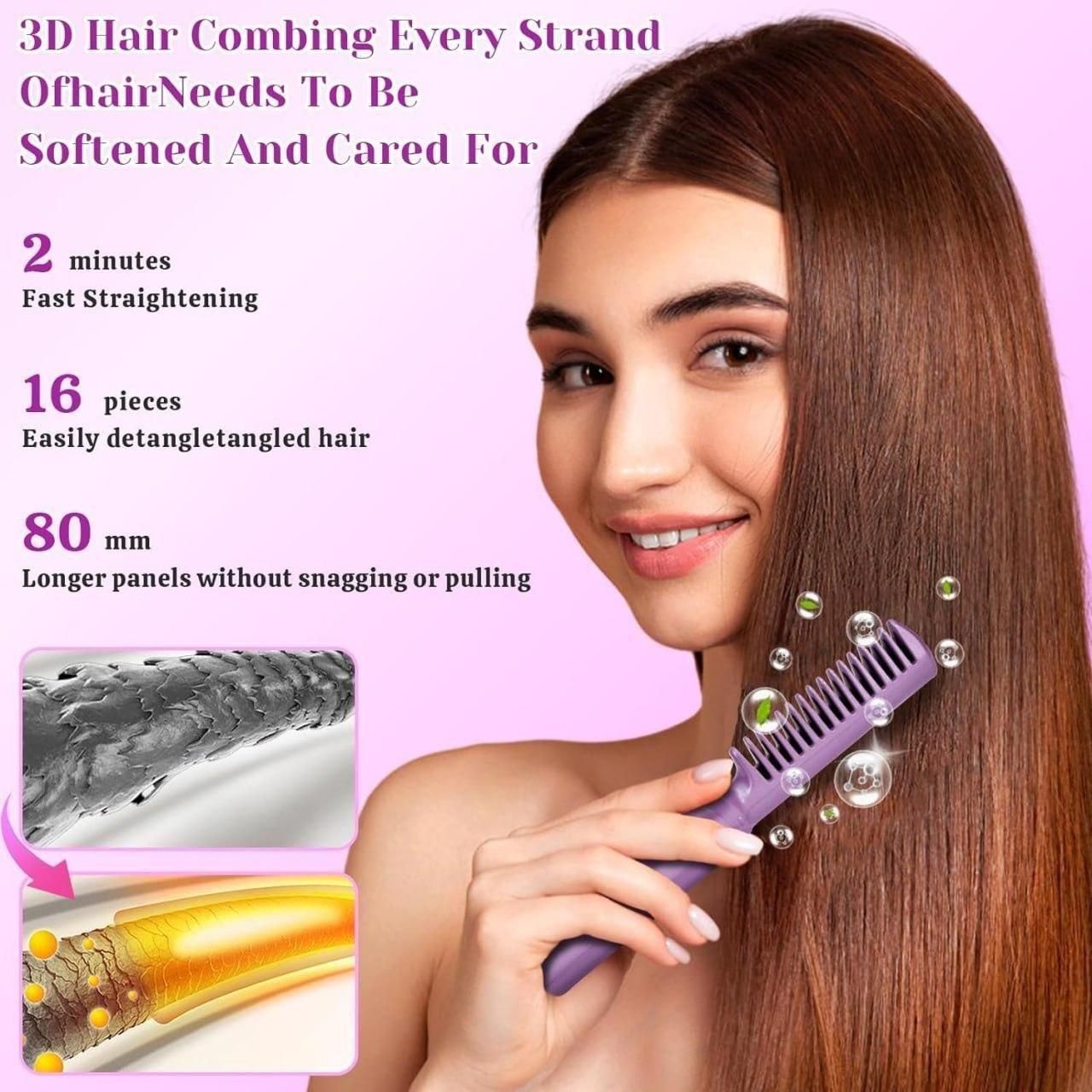 Portable Cordless Mini Hair Straightening Comb - IqraMart