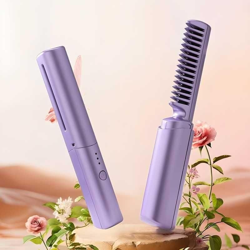 Portable Cordless Mini Hair Straightening Comb - IqraMart
