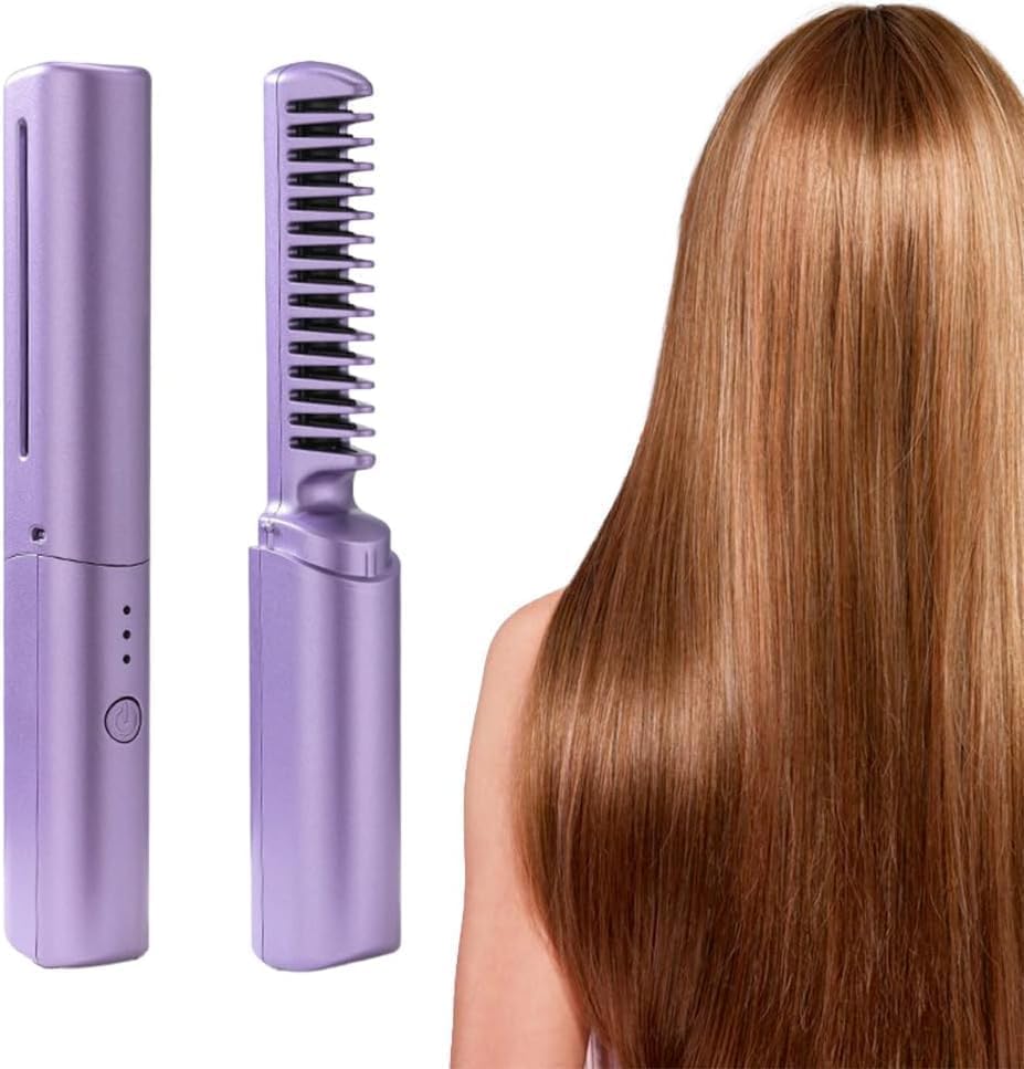 Portable Cordless Mini Hair Straightening Comb - IqraMart